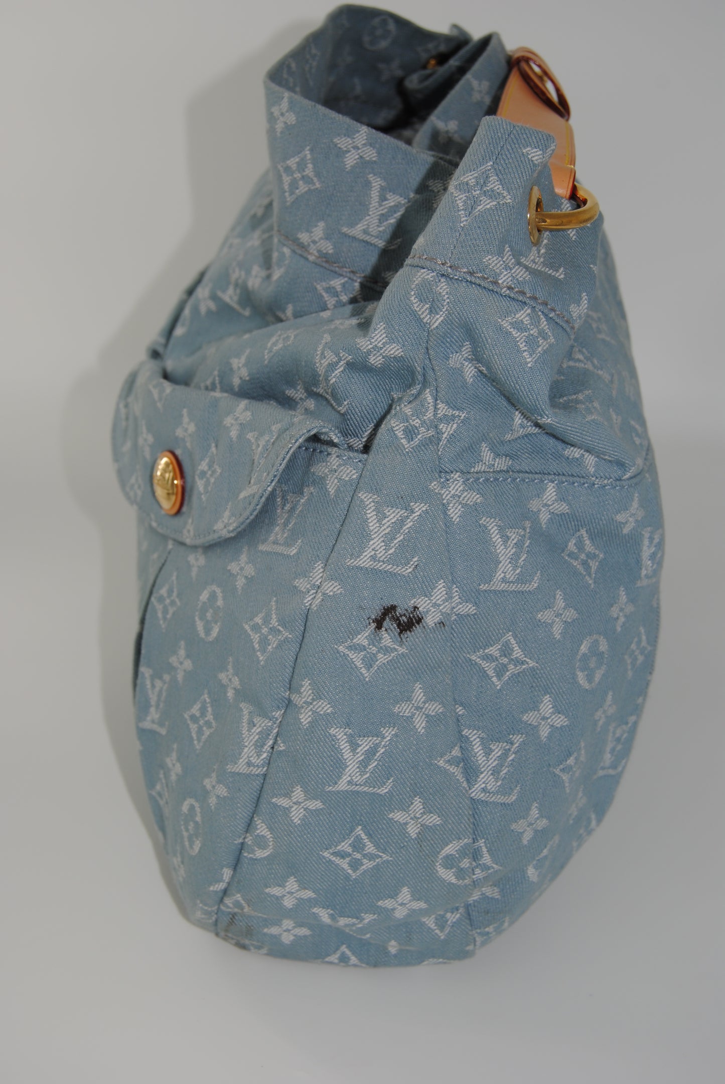 Louis Vuitton Monogram Denim Daily GM Blue Claire ToteBag
