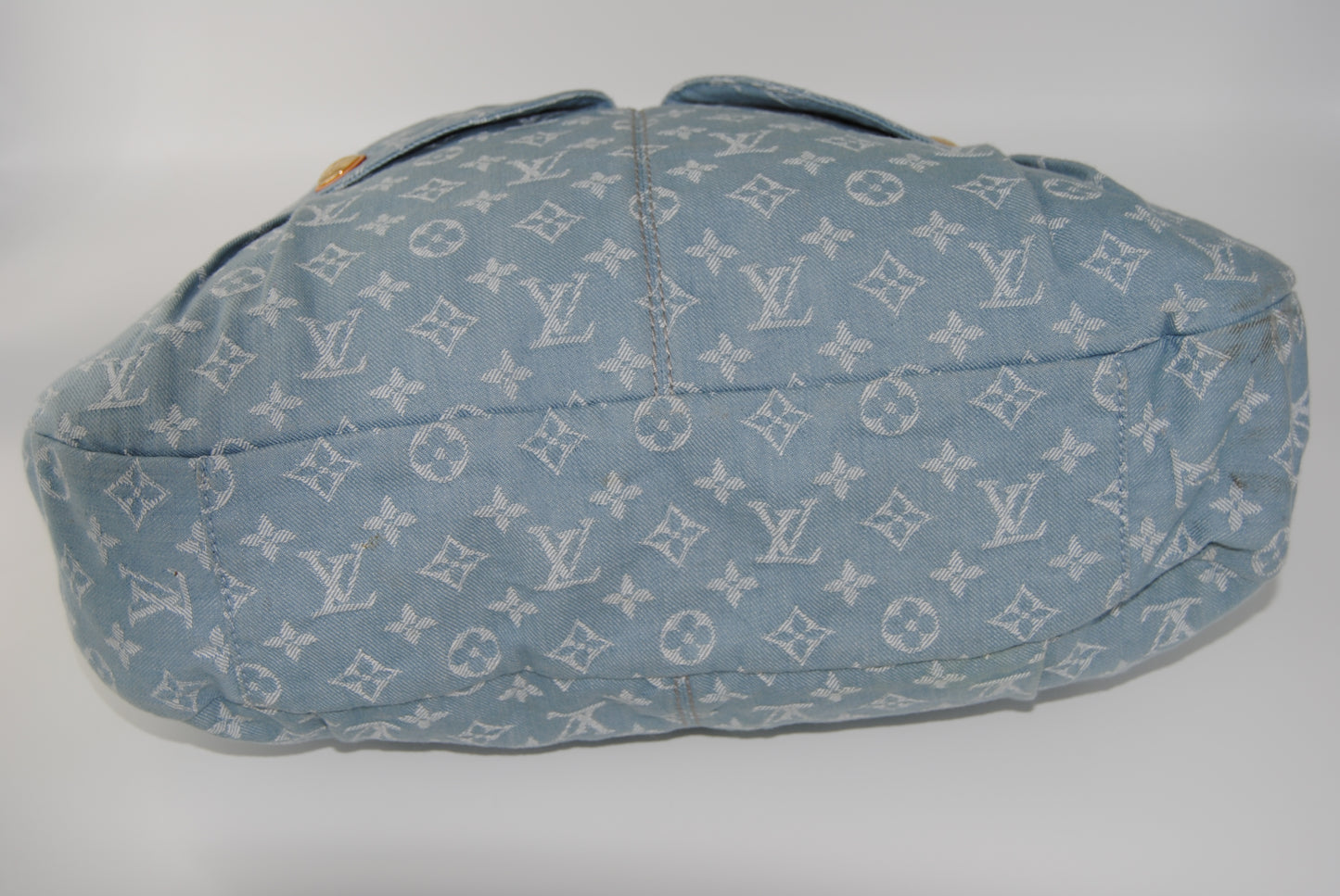 Louis Vuitton Monogram Denim Daily GM Blue Claire ToteBag