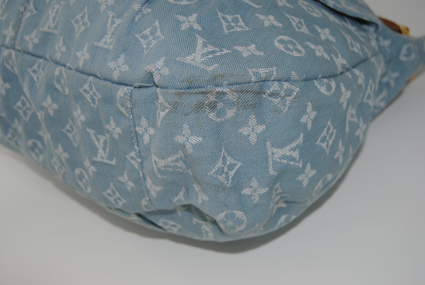 Louis Vuitton Monogram Denim Daily GM Blue Claire ToteBag