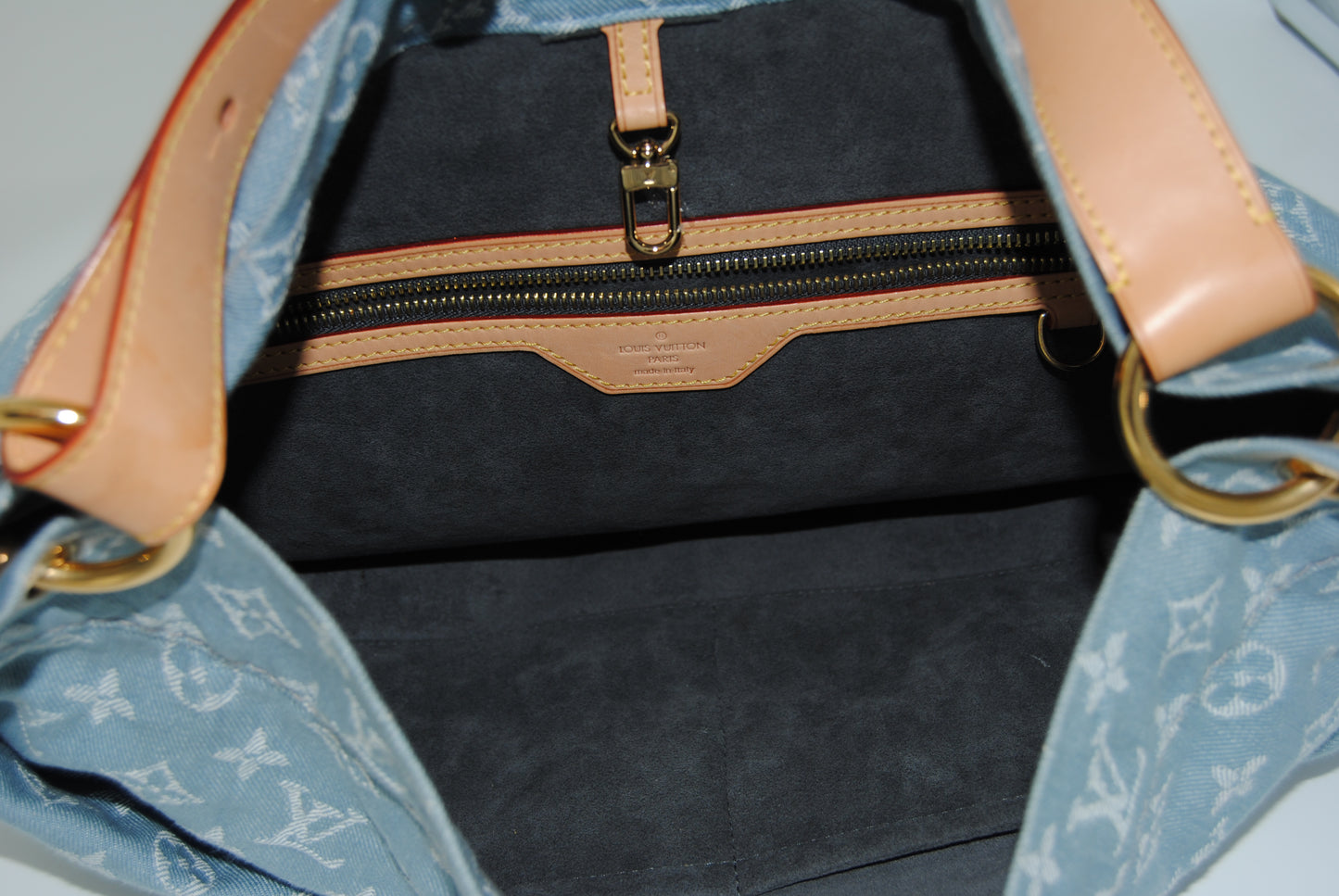 Louis Vuitton Monogram Denim Daily GM Blue Claire ToteBag