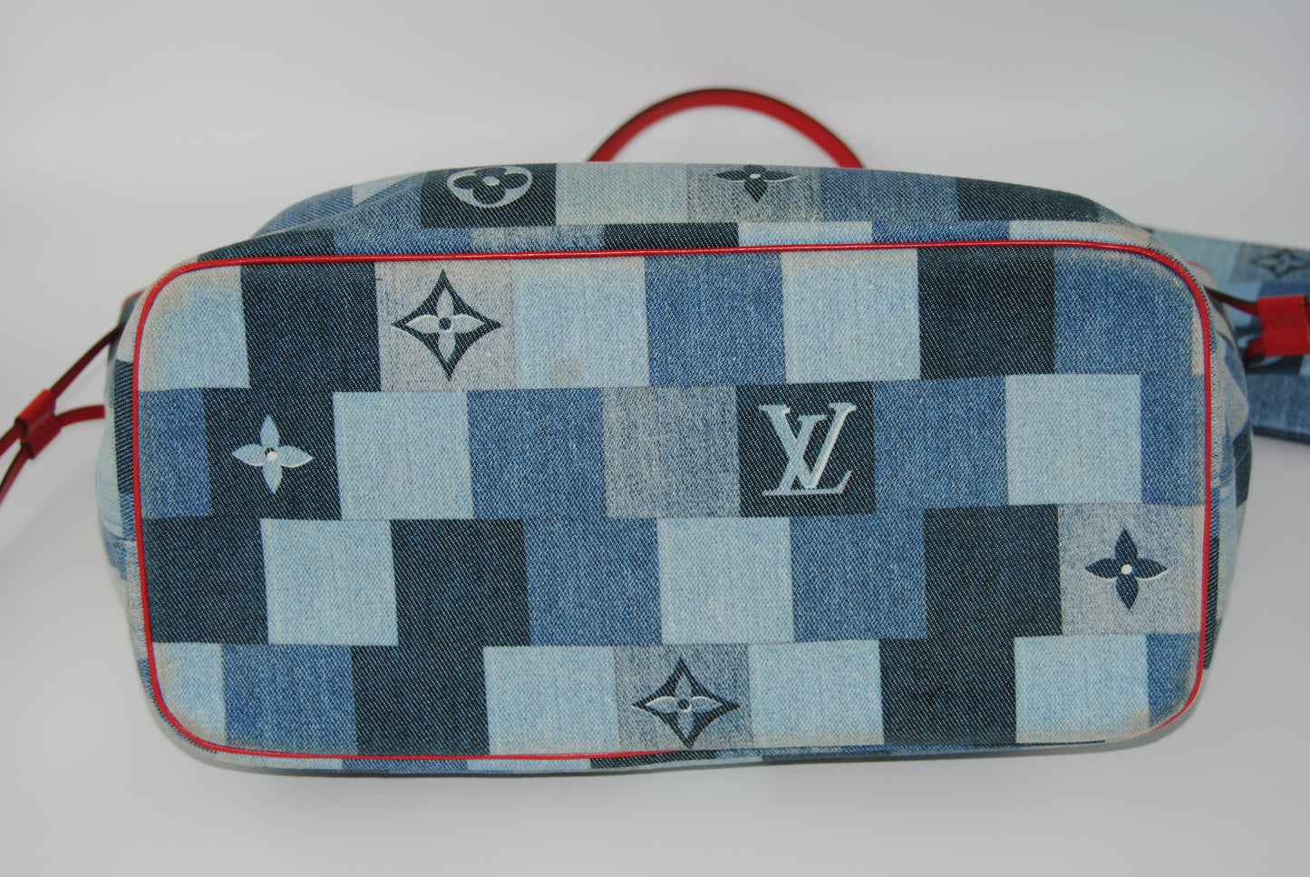 Louis Vuitton Neverfull Tote Damier and Monogram Patchwork Denim MM