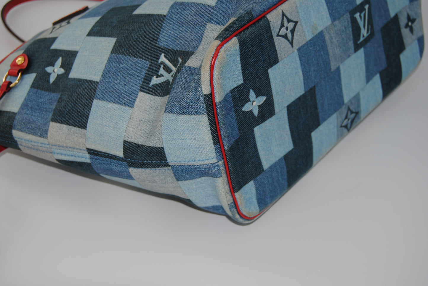 Louis Vuitton Neverfull Tote Damier and Monogram Patchwork Denim MM