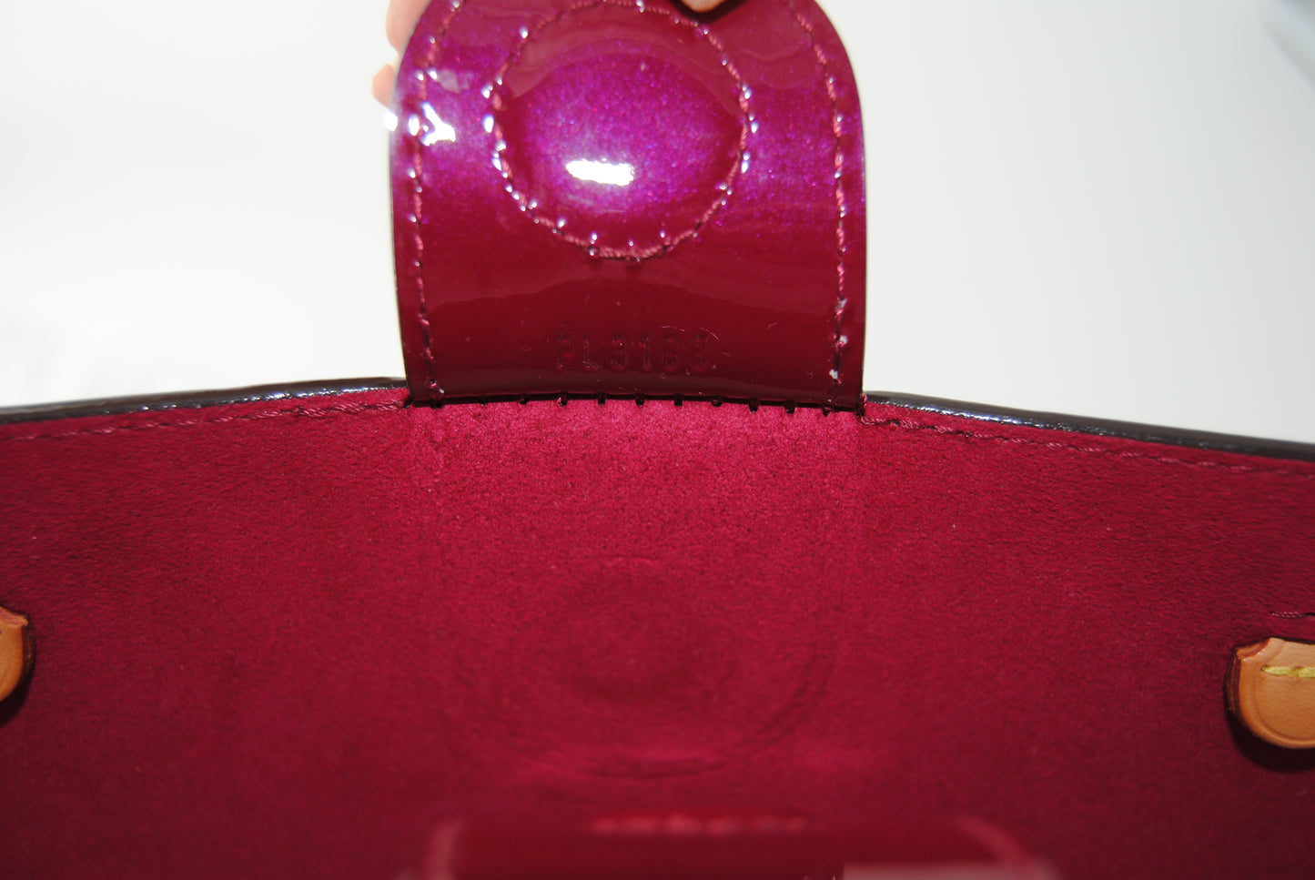 Louis Vuitton Monogram Vernis Long Beach Burgundy