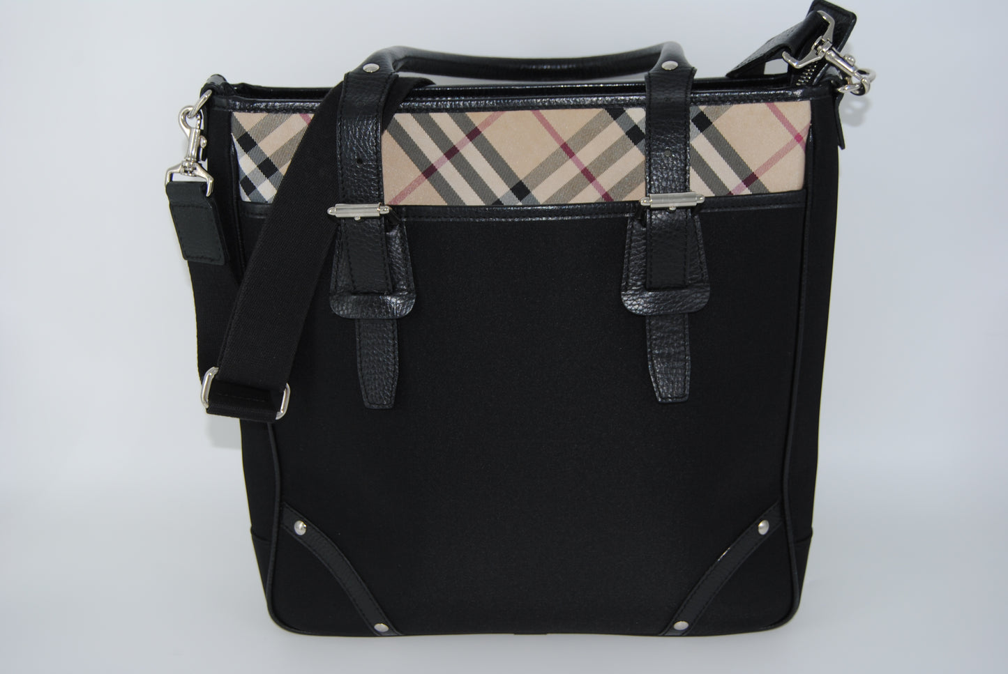 Burberry Leather and coated Canvas