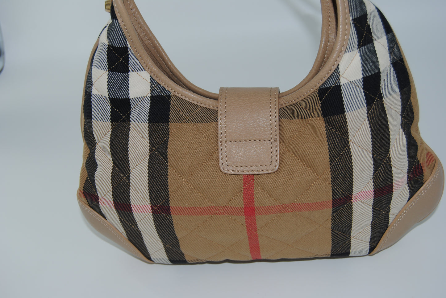Burberry Beige Quilted House Check Canvas