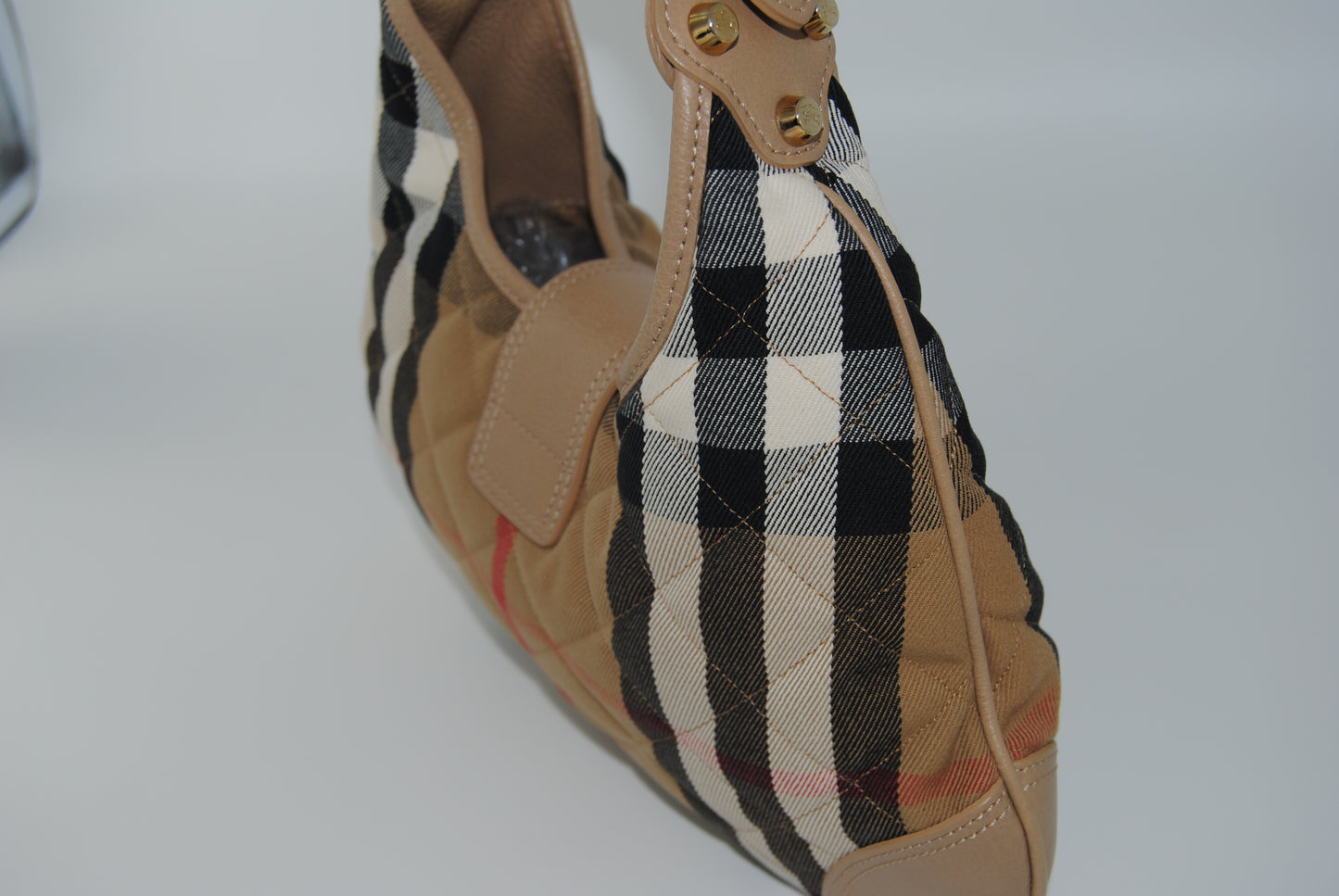 Burberry Beige Quilted House Check Canvas