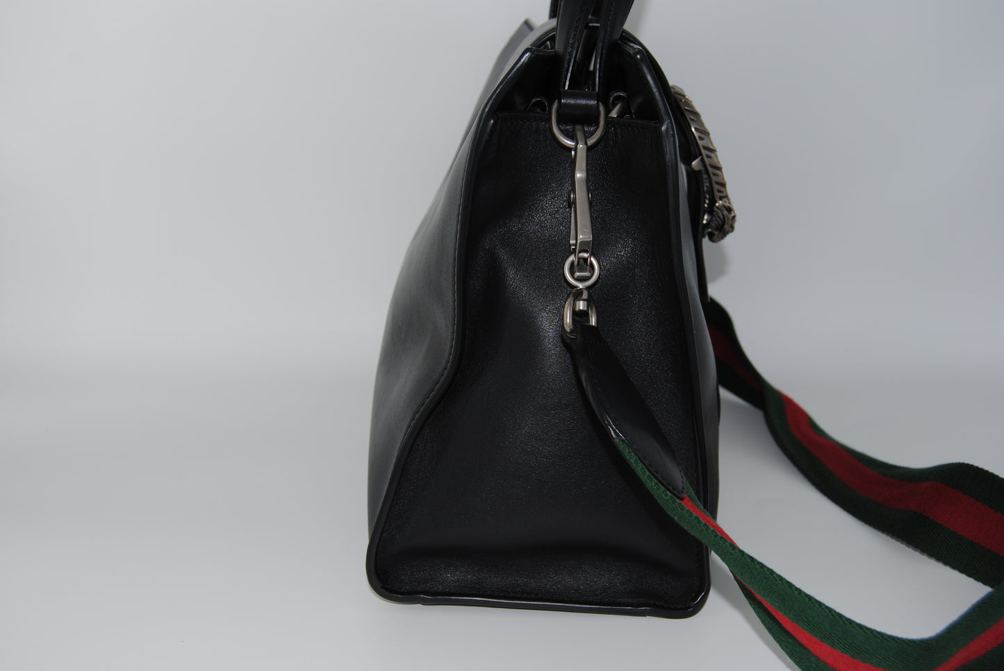 Gucci Web Dionysus Top Handle Bag Leather Large
