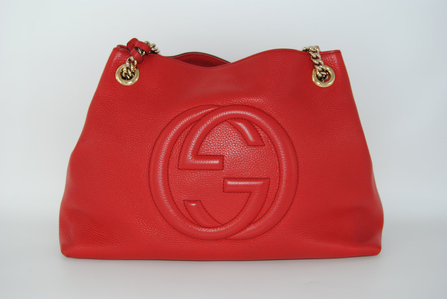 Gucci Soho Shoulder Bag Leather RED