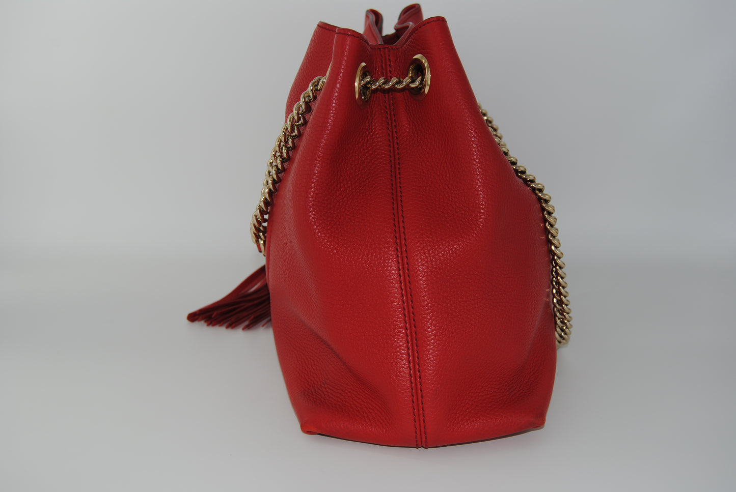 Gucci Soho Shoulder Bag Leather RED
