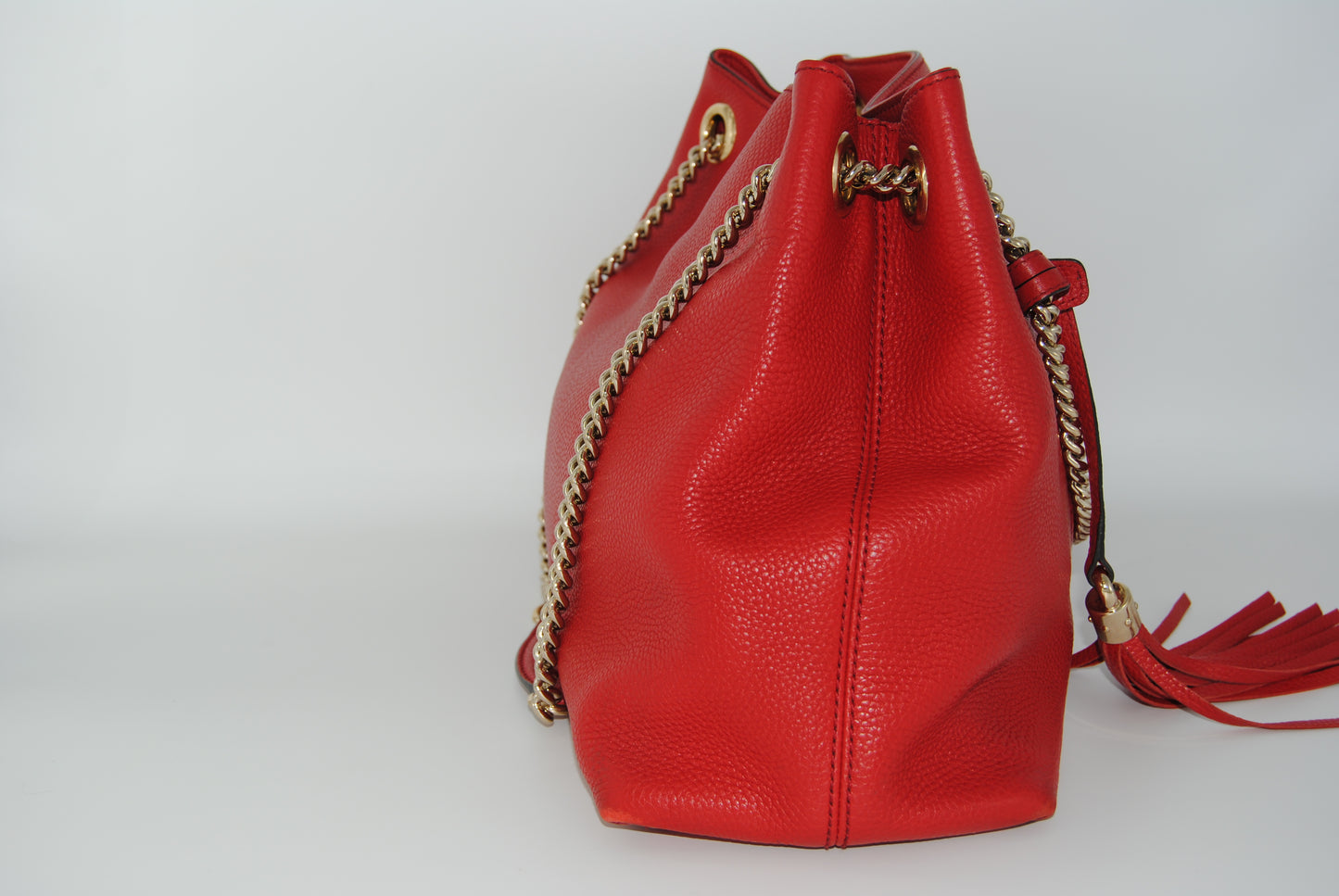 Gucci Soho Shoulder Bag Leather RED