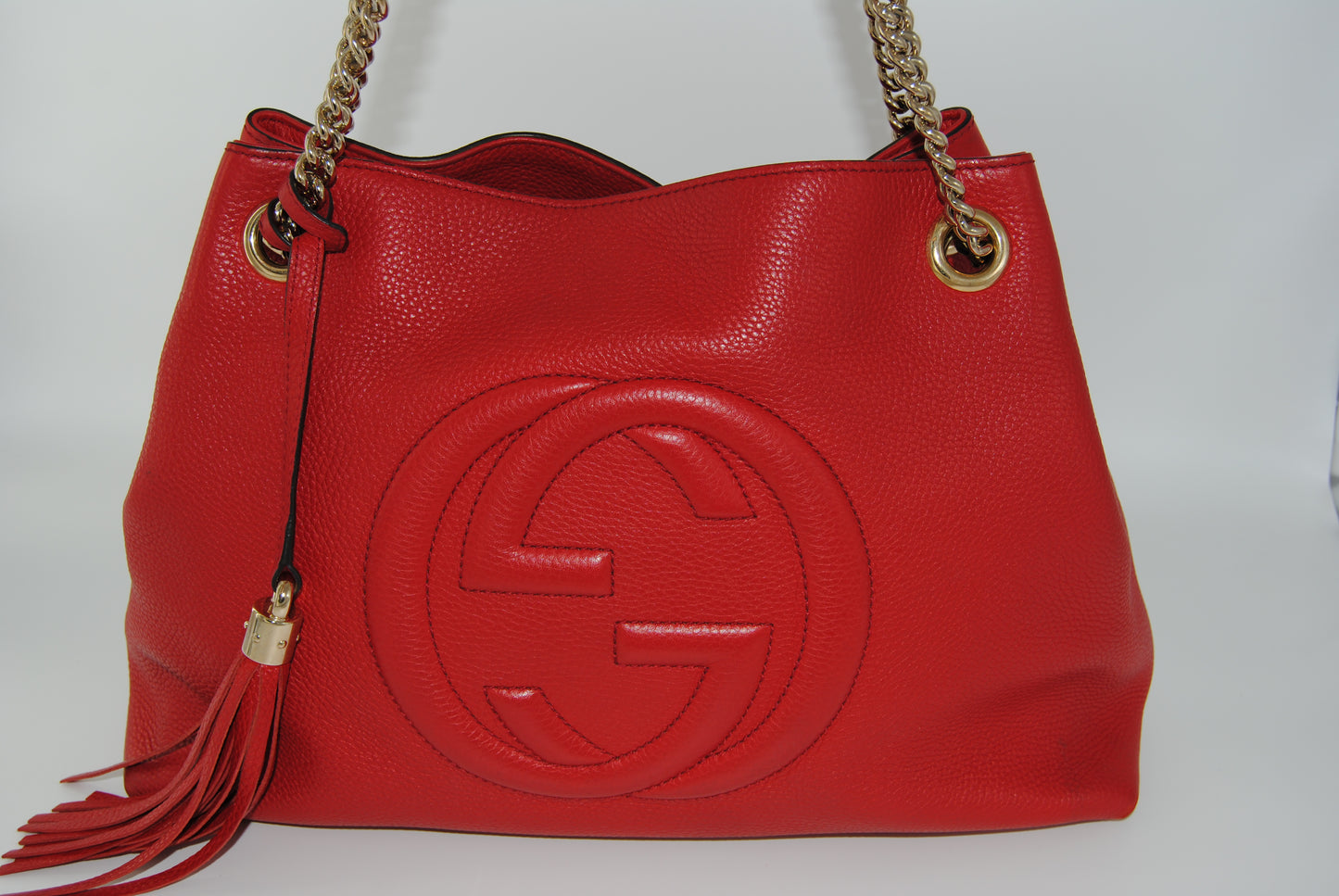 Gucci Soho Shoulder Bag Leather RED