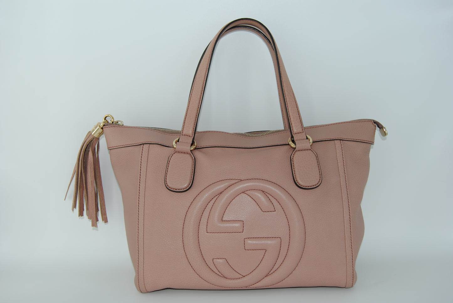 Gucci Soho Shoulder Bag Leather Pink