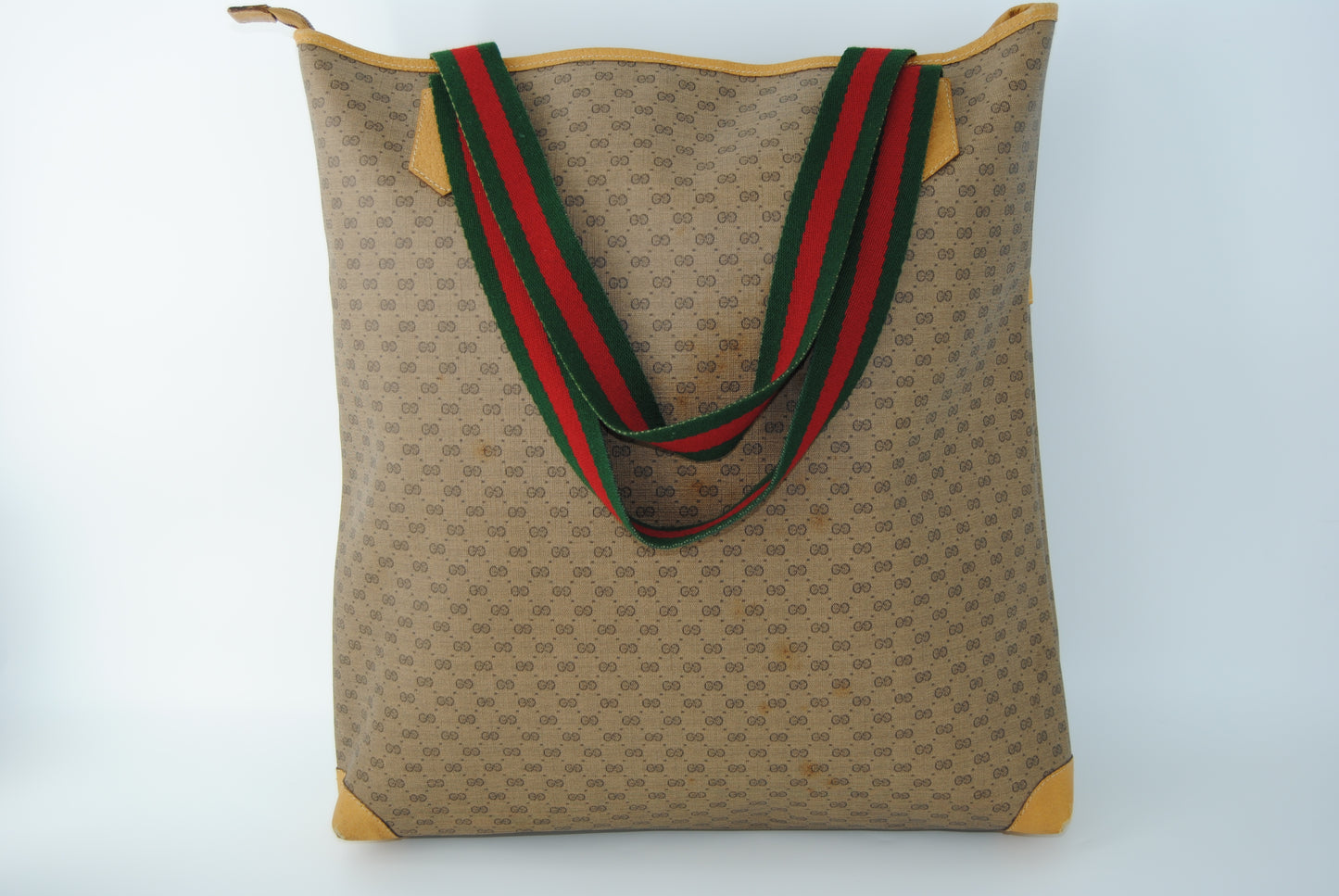 Gucci Vintage Supreme Tote Light Brown