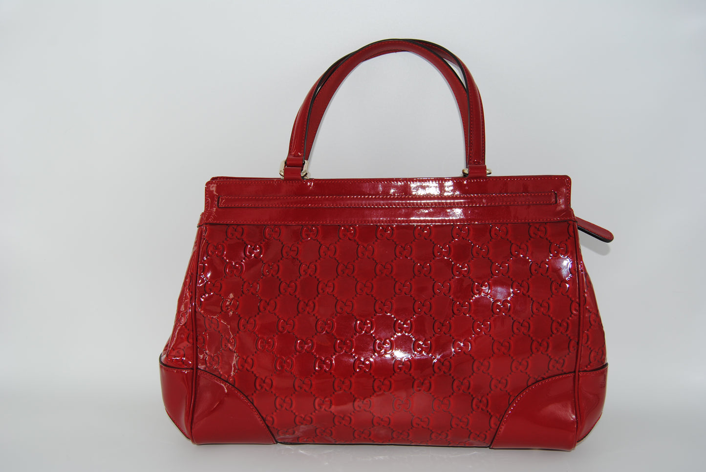 Gucci Red Guccissima Mayfair Patent Pre- Owned