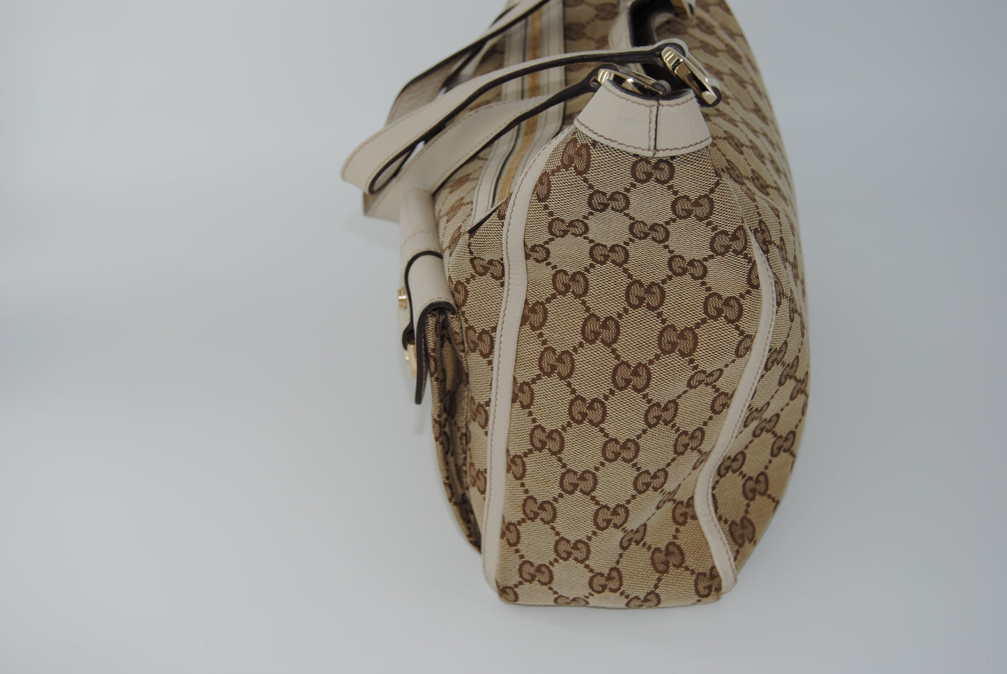 Gucci GG Canvas Abbey Brown Pre Owned