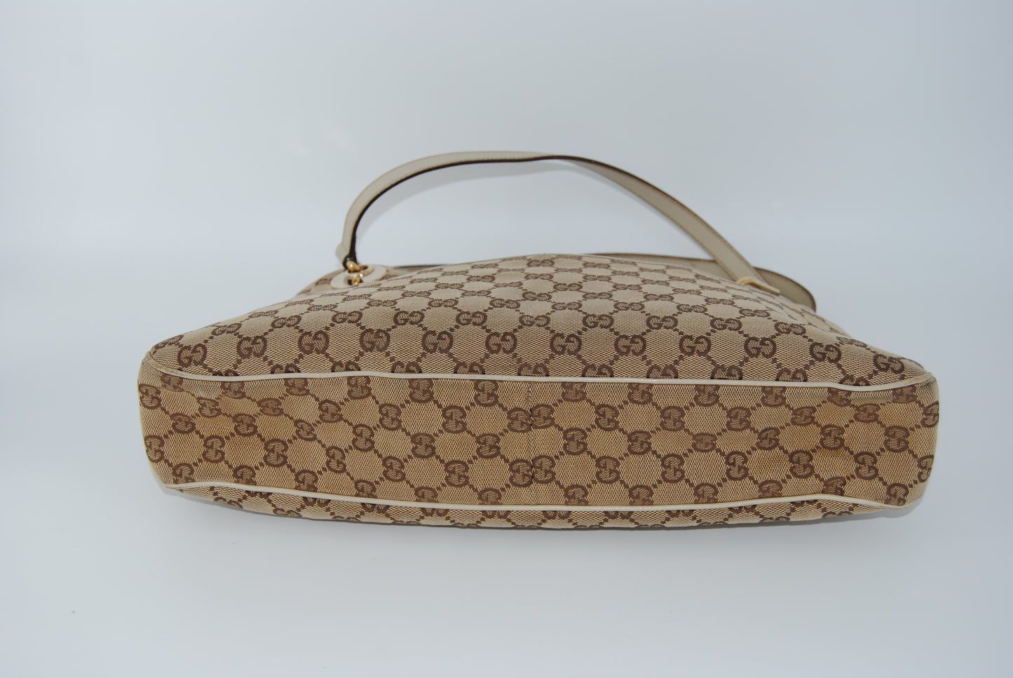 Gucci Brown GG Canvas Eclipse Tote Bag White Beige Pre- Owned
