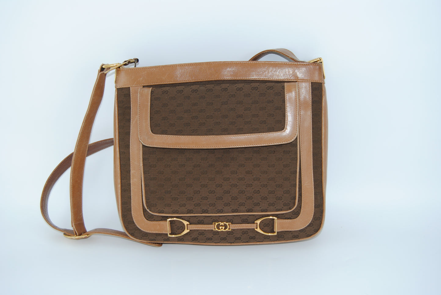 Gucci Canvas Micro GG Beige Marron