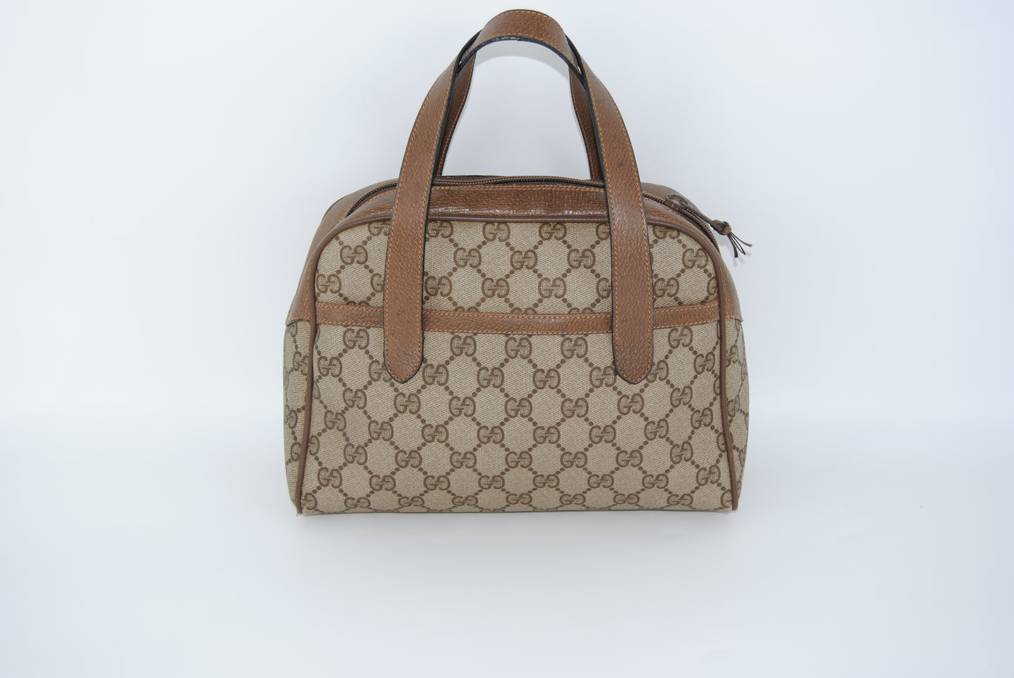 Gucci GG Canvas Sherry Line Beige Pre Owned