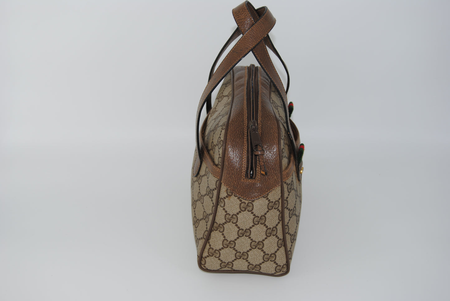 Gucci GG Canvas Sherry Line Beige Pre Owned