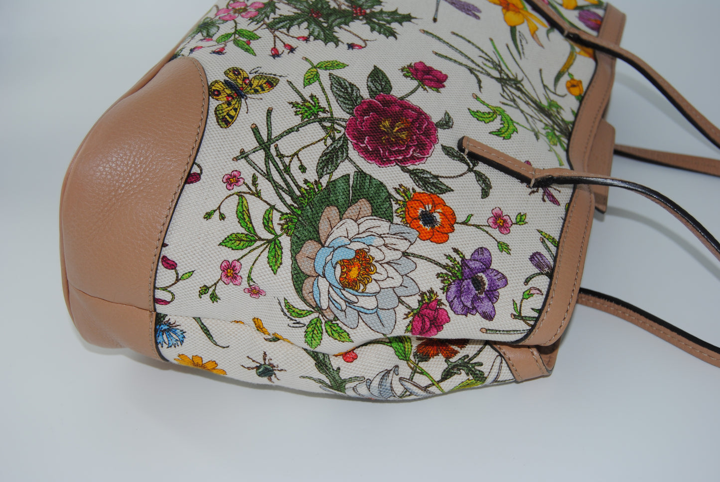 Gucci Canvas Floral Tote Bag Vintage