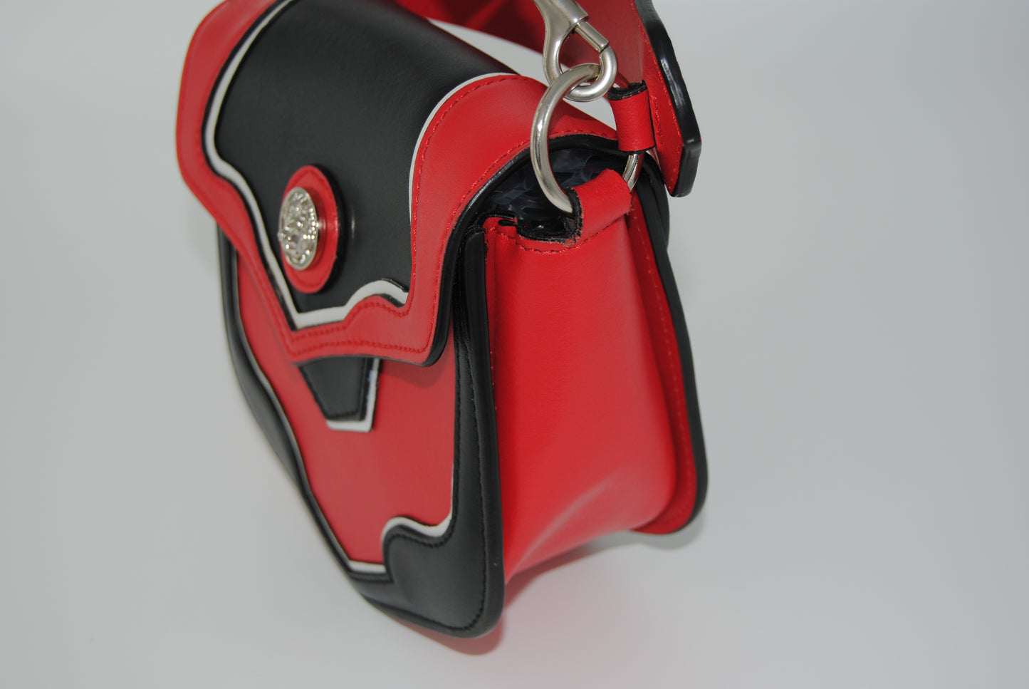 Versace Versus Versace Red and Black Leather