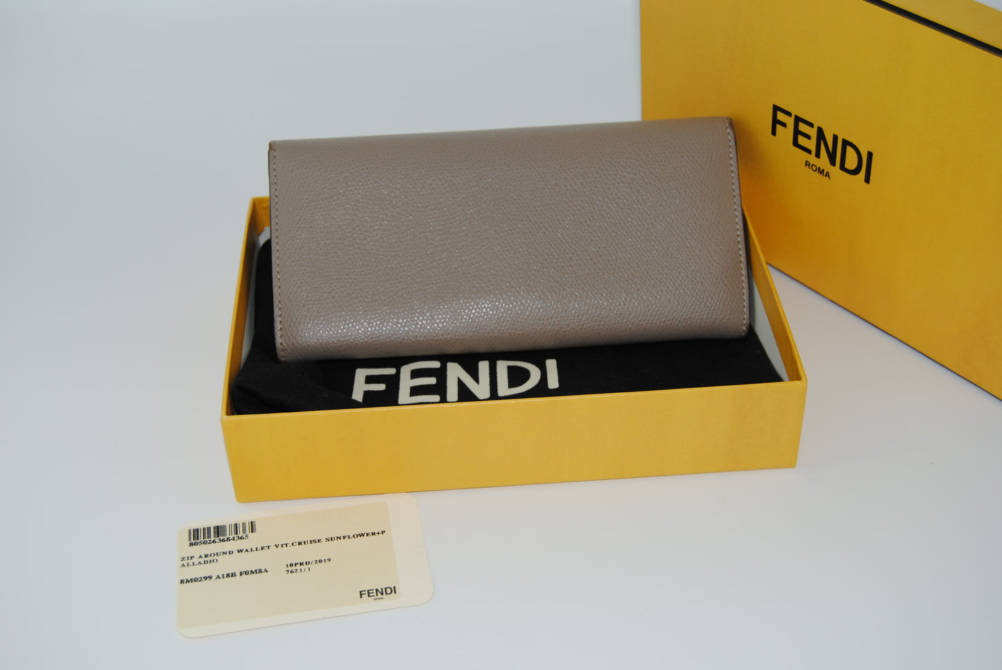 Fendi Continental Leather Long Wallet Pre Owned