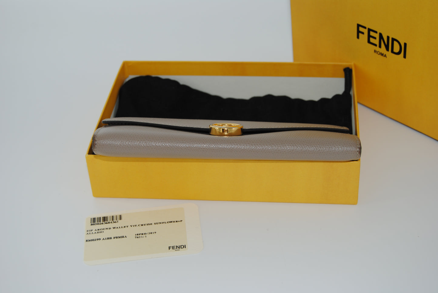 Fendi Continental Leather Long Wallet Pre Owned