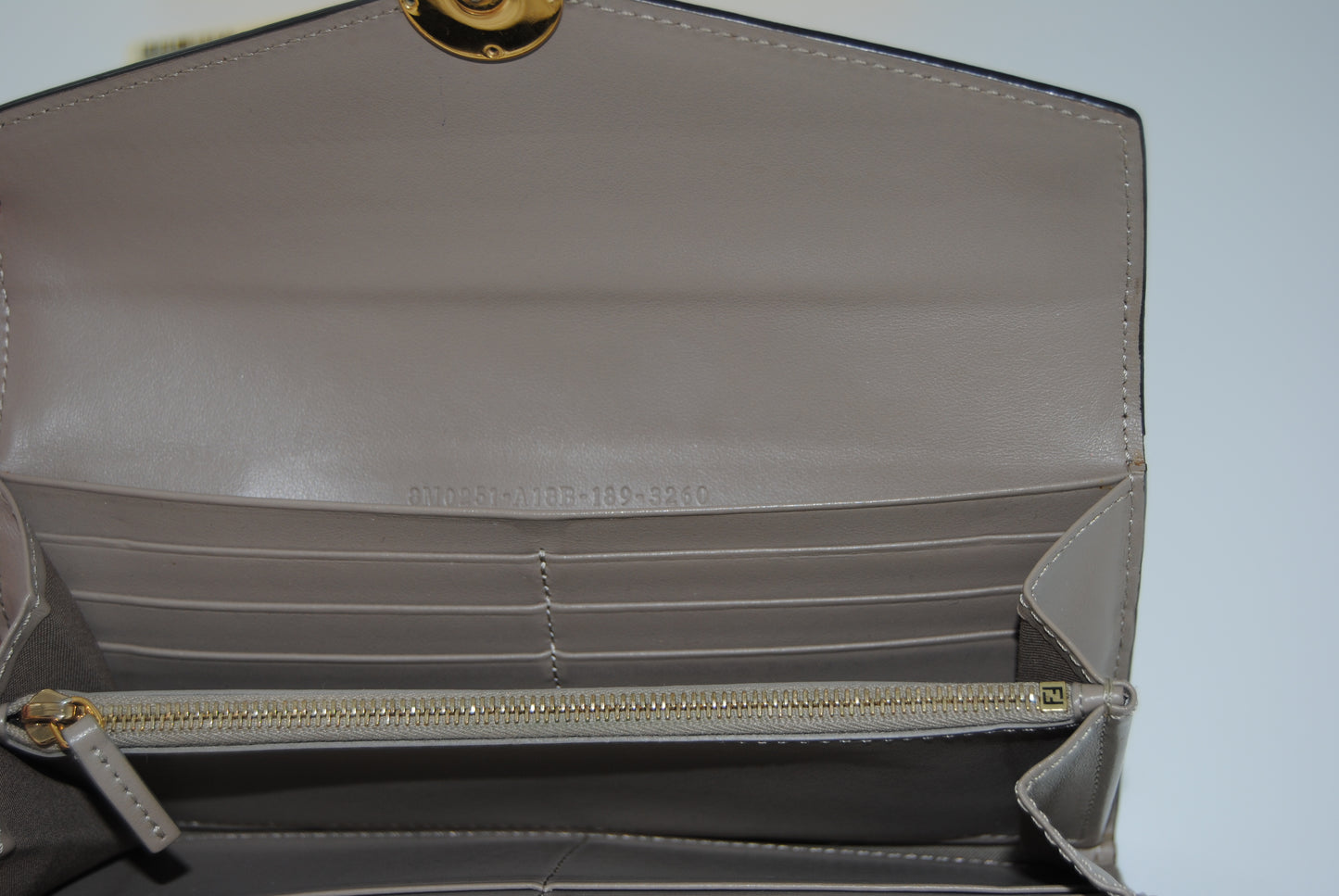 Fendi Continental Leather Long Wallet Pre Owned