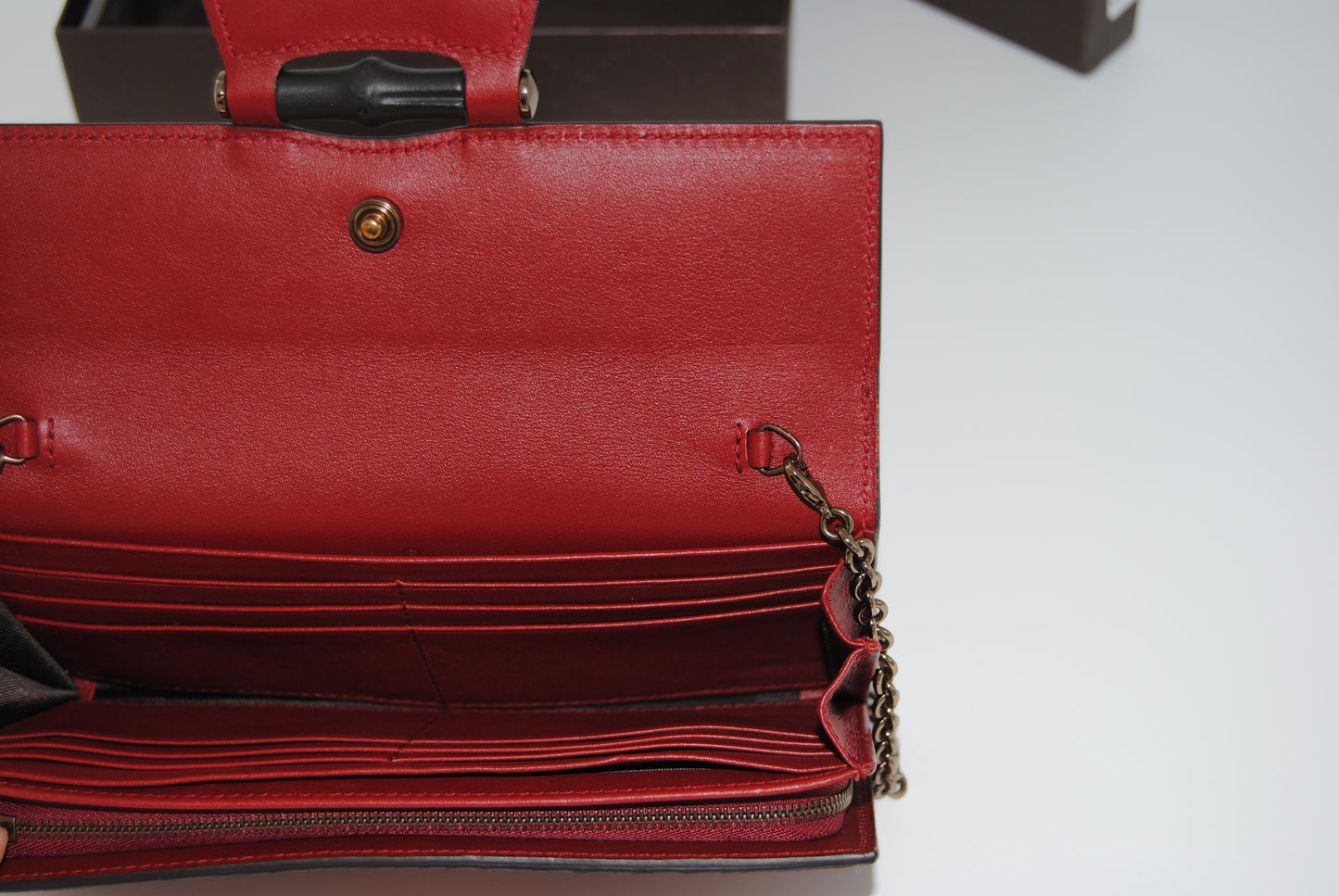 Gucci Python Bamboo Red Pre Owned