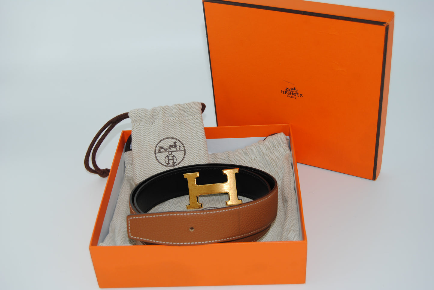 Hermes Belt Camel Pre Owned