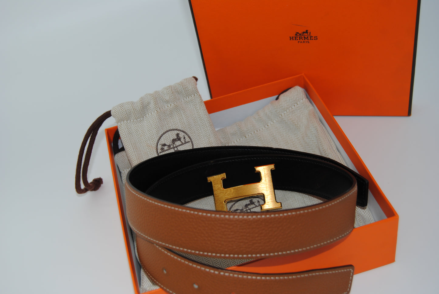 Hermes Belt Camel Pre Owned