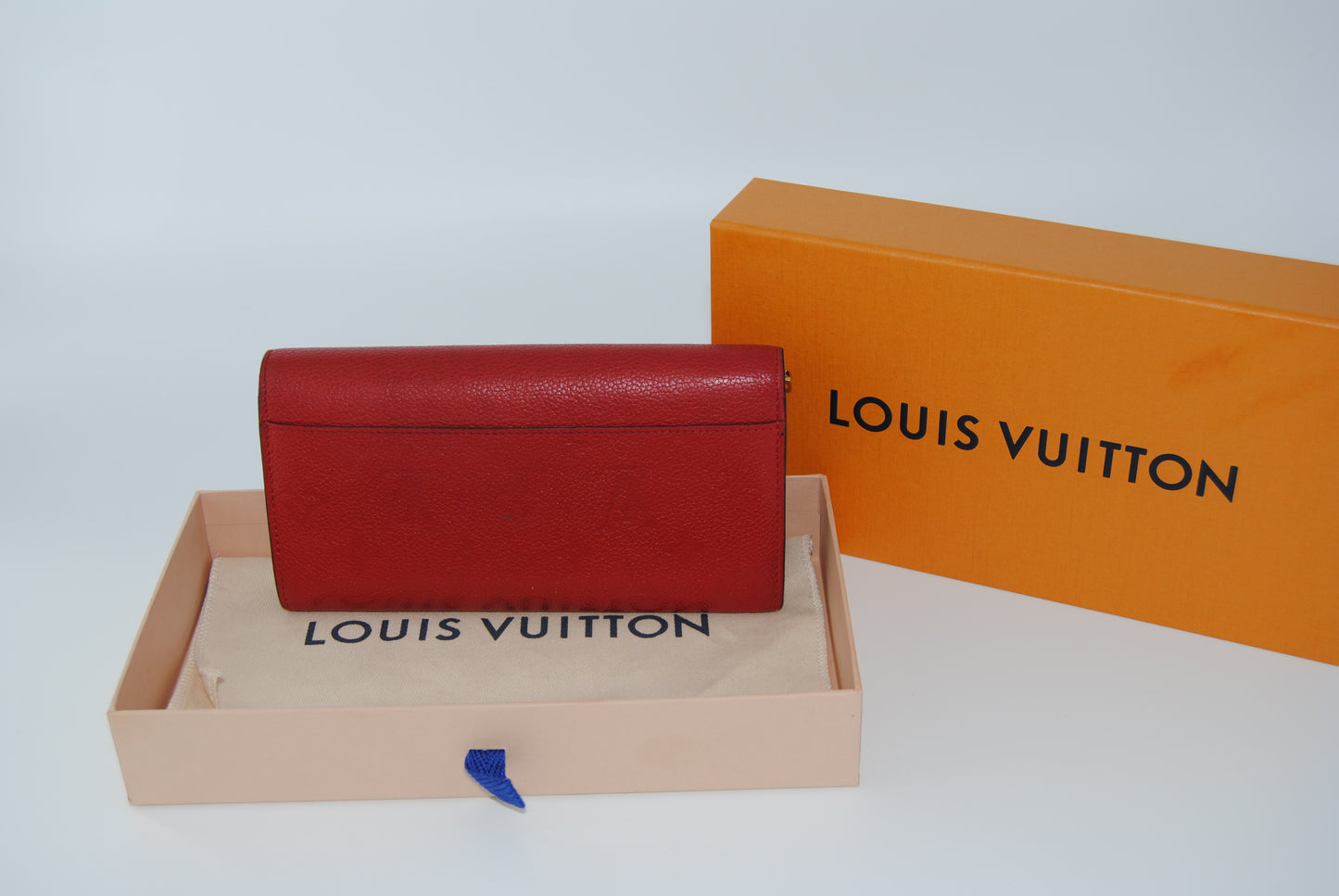Louis Vuitton Monogram Empreinte Sara Portefeuille RED