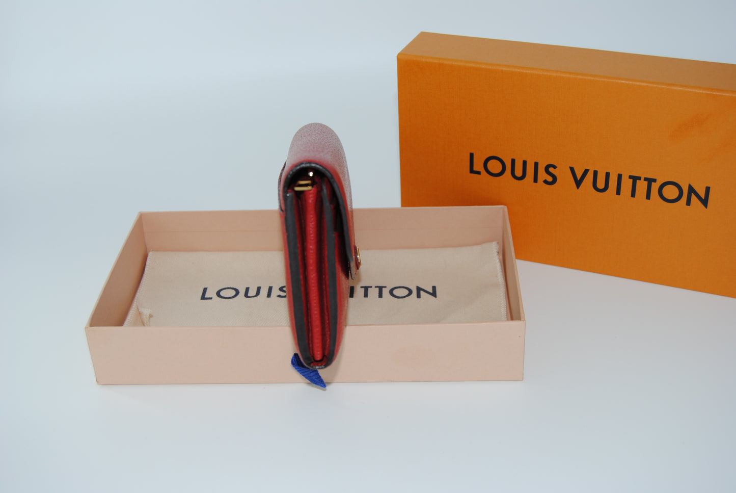 Louis Vuitton Monogram Empreinte Sara Portefeuille RED