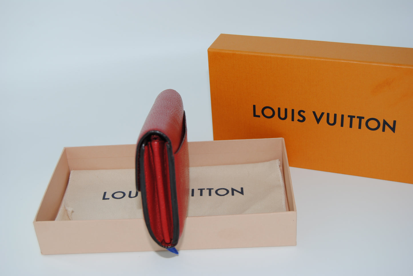 Louis Vuitton Monogram Empreinte Sara Portefeuille RED