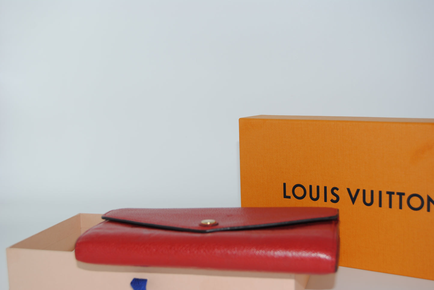 Louis Vuitton Monogram Empreinte Sara Portefeuille RED