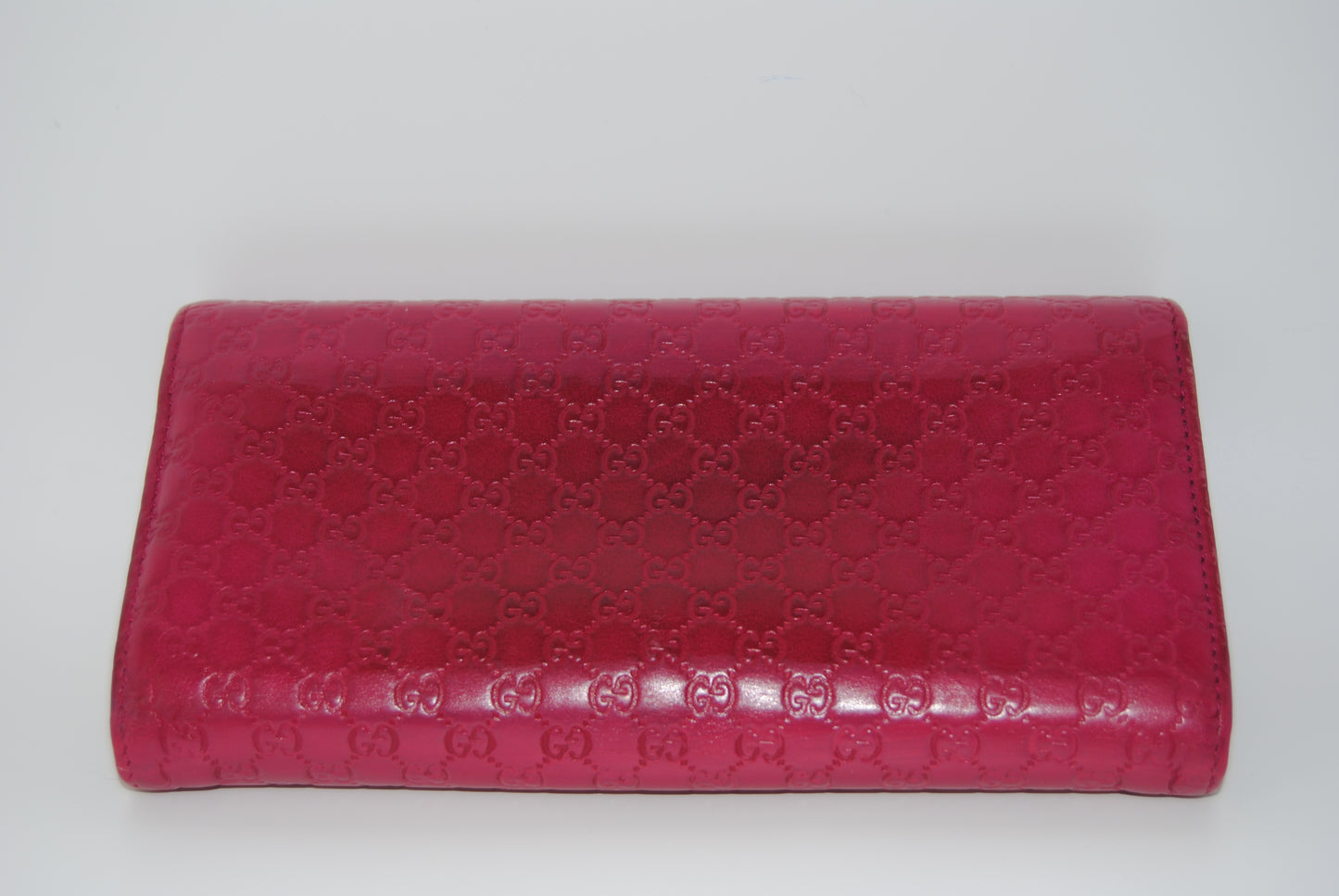 Gucci Soft Microguccissima Wallet Bright Bouganville Pre Owned