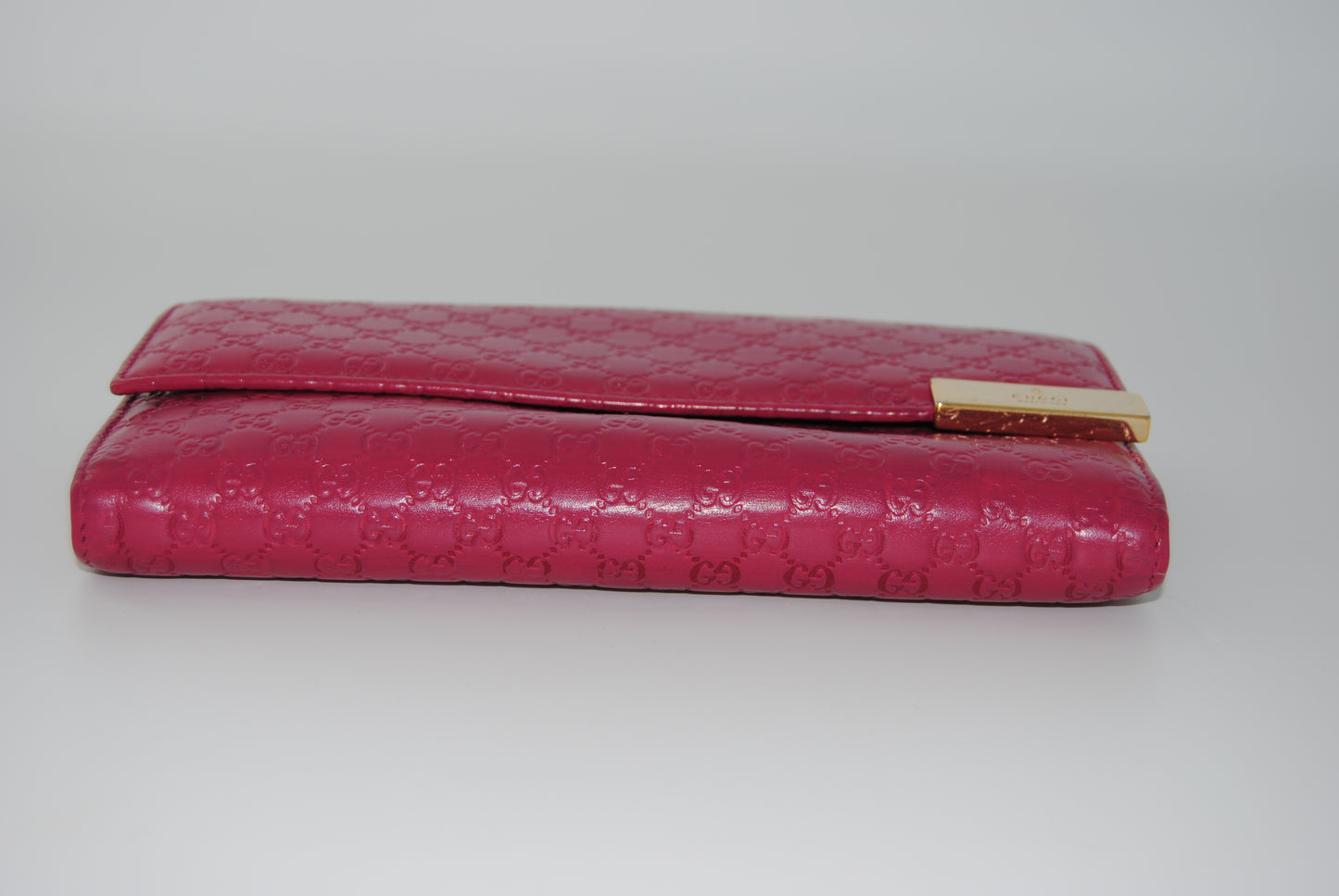 Gucci Soft Microguccissima Wallet Bright Bouganville Pre Owned