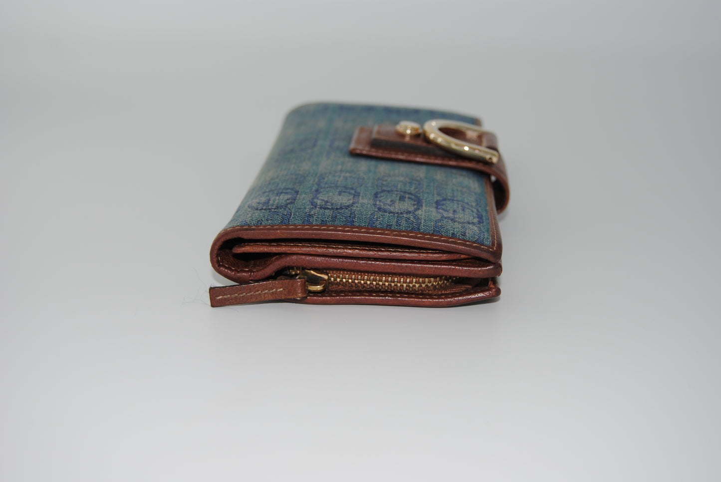 Gucci Denim Wallet Pre Owned