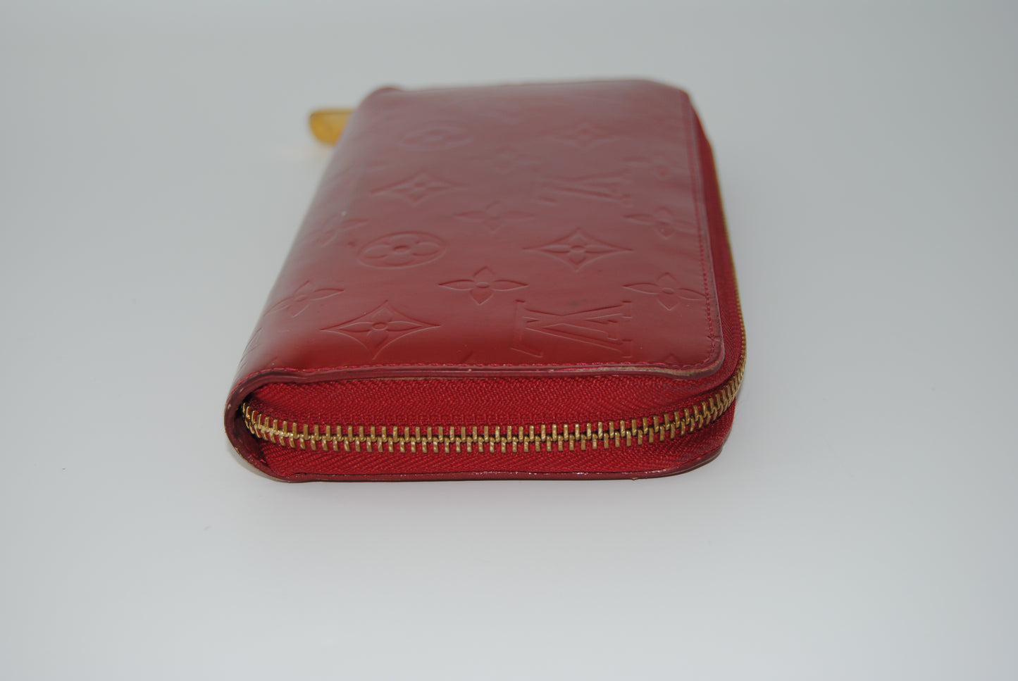 Louis Vuitton Monogram Vernis Portefeuille Zippy Red Wallet Pre Owned