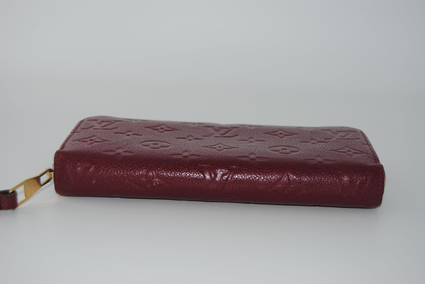 Louis Vuitton Zippy Wallet Monogram Empreinte Maroon Pre Owned
