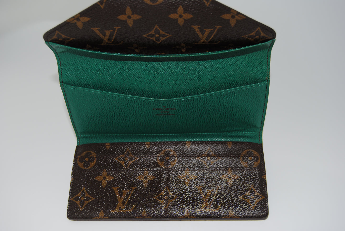 Louis Vuitton Monogram Emilie Wallet Green Pre Owned