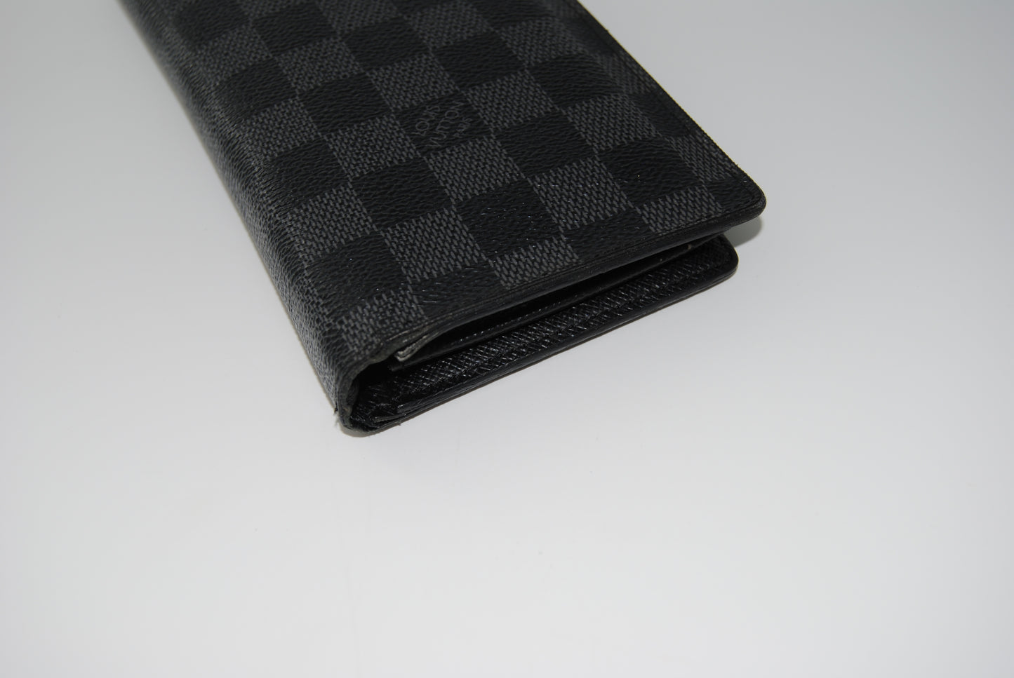 Louis Vuitton Portefeuille Brazza Long Wallet Damier Graphite Gray Black
