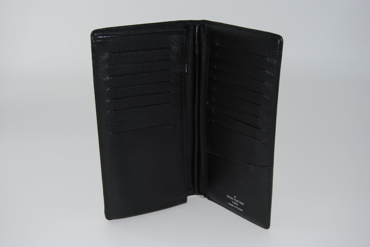 Louis Vuitton Portefeuille Brazza Long Wallet Damier Graphite Gray Black