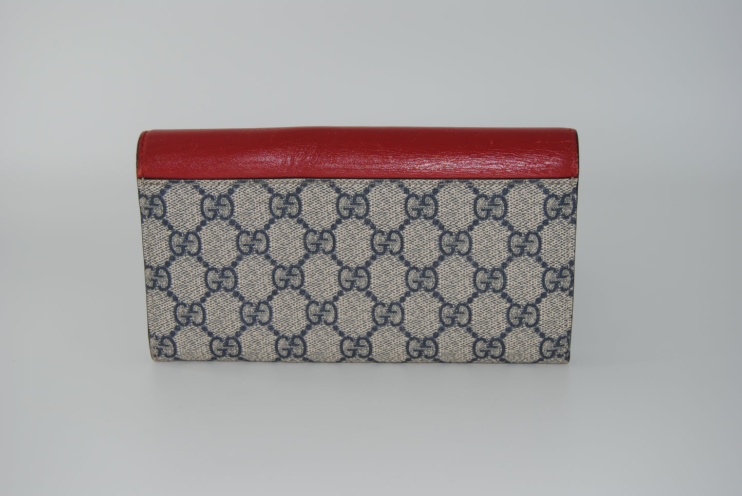 Gucci Bown Continental Wallet GG Coated Canvas and Leather Pre Owned