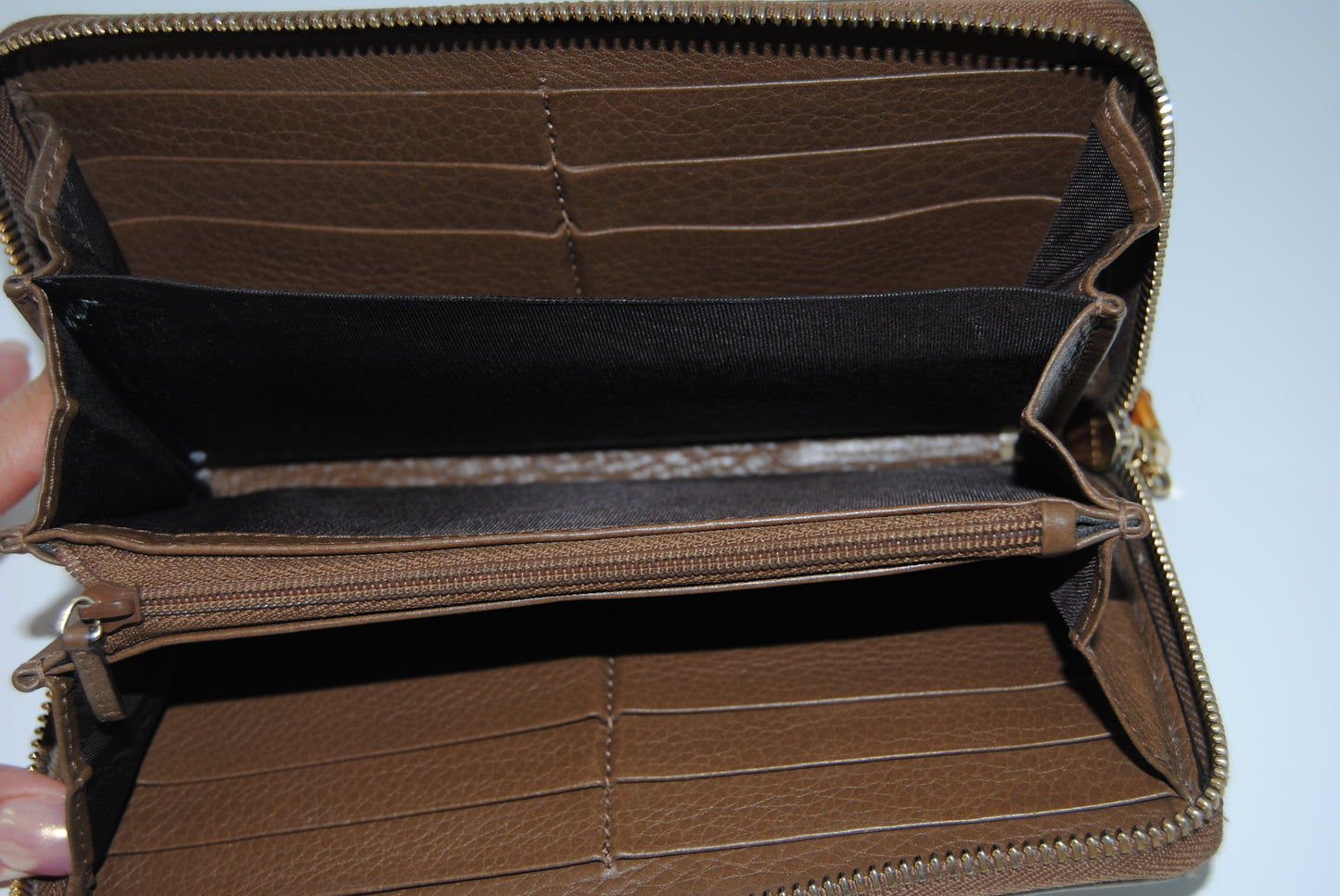 GUCCI BAMBOO FLORAL CANVAS WALLET WITH TASSEL