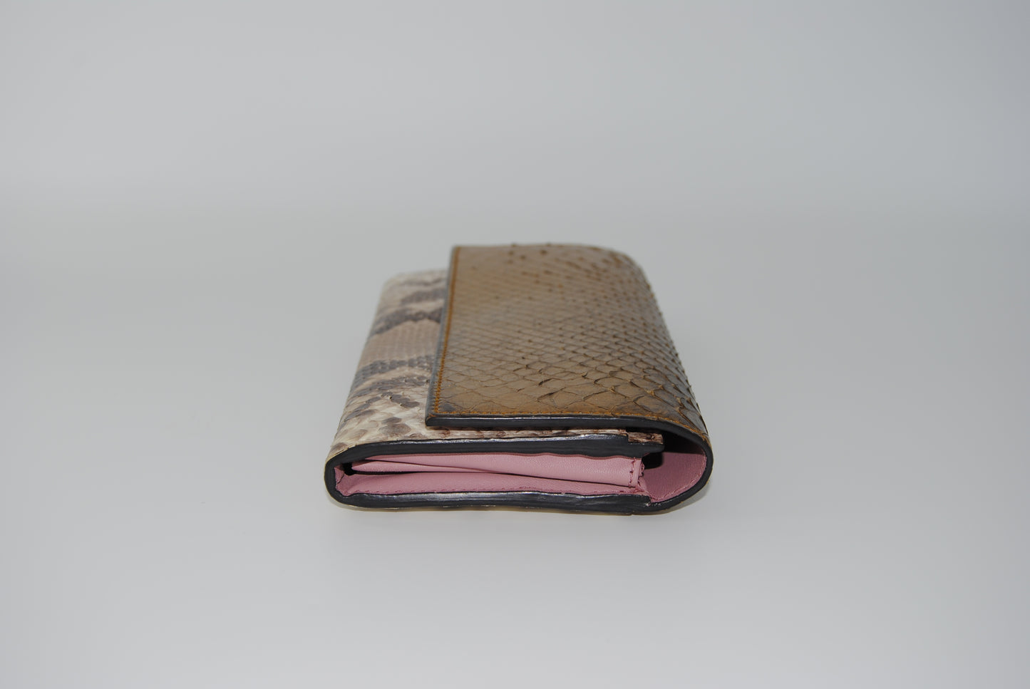 Gucci Bifold Long Wallet in Python, Gold and Blue