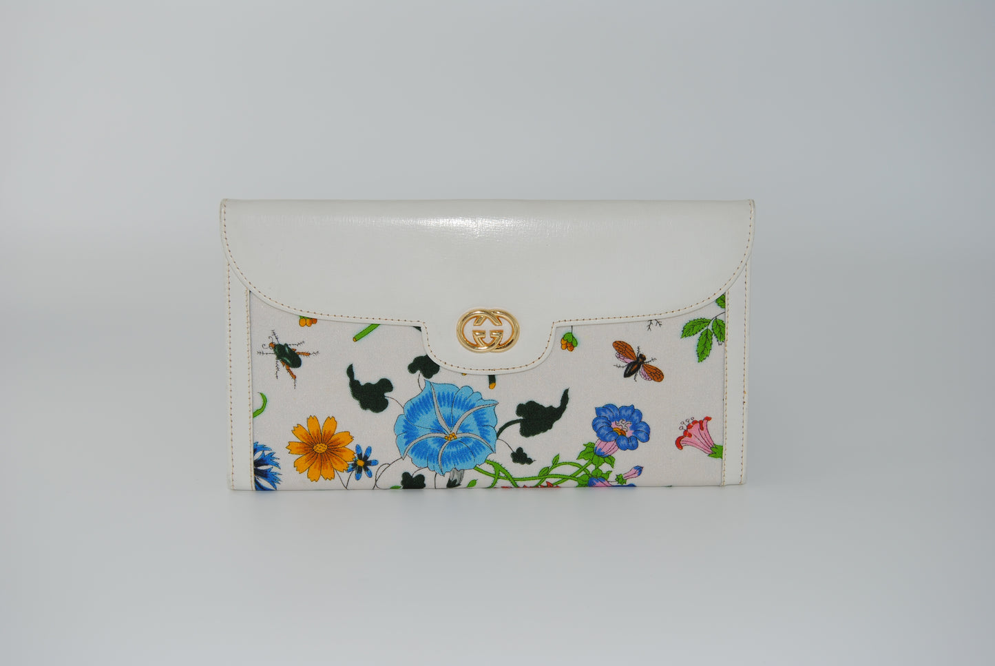 Gucci Long Wallet Floral Ivory