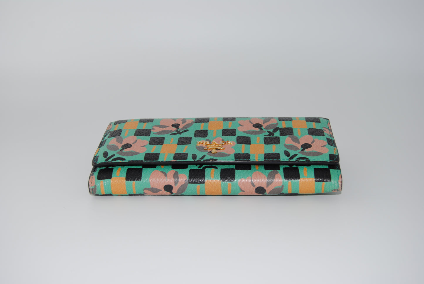 Prada 2000 Madras St Pense BIfold Long wallet