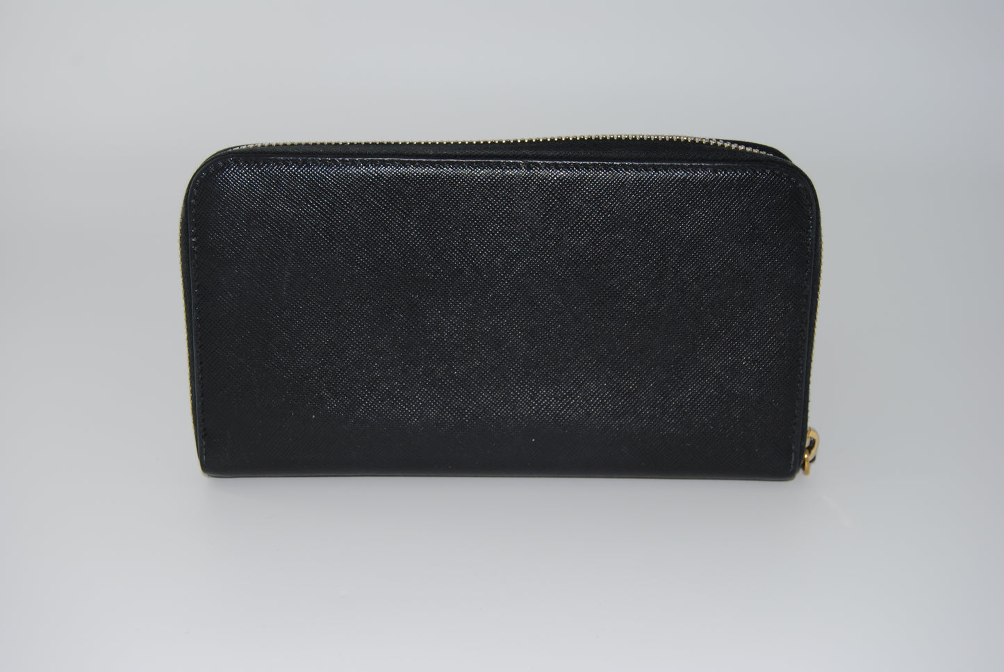 Prada Large Saffiano Leather Wallet Black