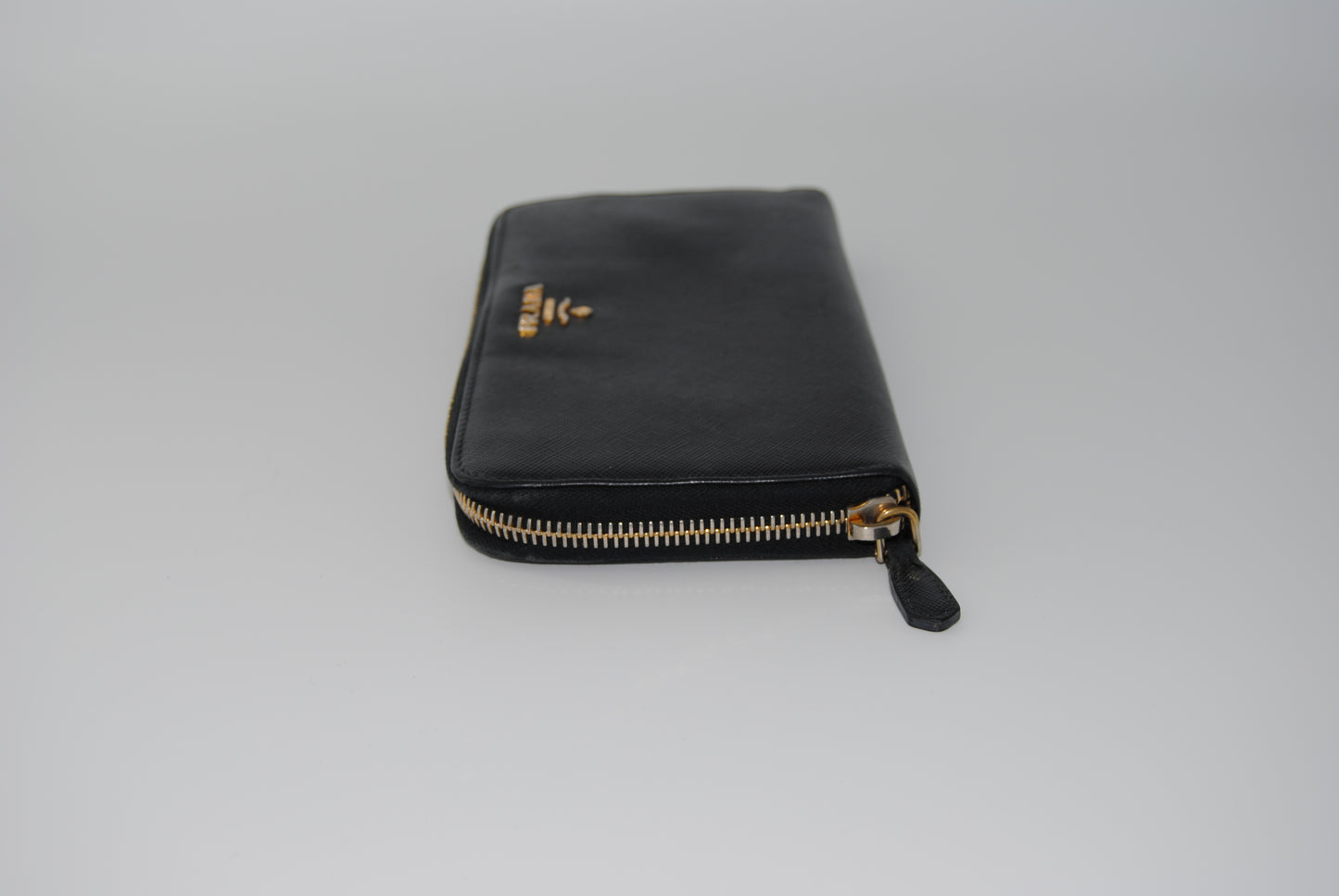 Prada Large Saffiano Leather Wallet Black